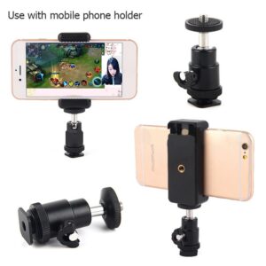 Dudukan Hot Shoe Smartphone Holder Bracket Mount - Black