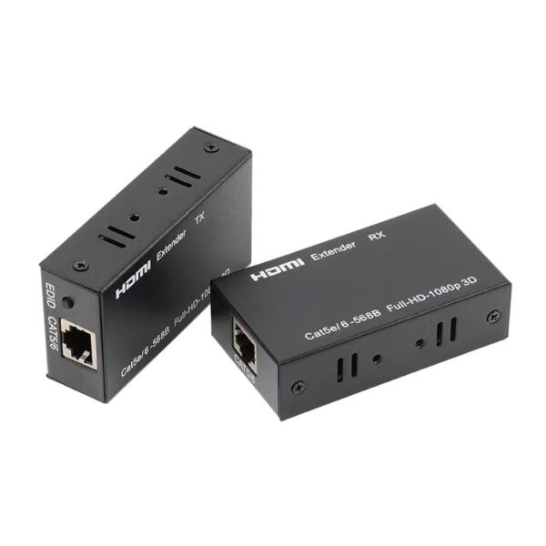 Amkle HDMI Over Ethernet Extender Cat5/6 1080P 60M - Black - Gambar 3