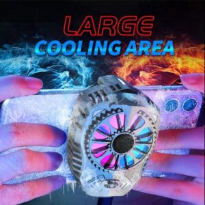 Smartphone Cooling Fan Kipas Heat Sink RGB Rechargeable