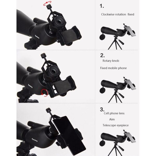 Eyeskey Smartphone Holder untuk Teropong Binocular Telescope - Gambar 2