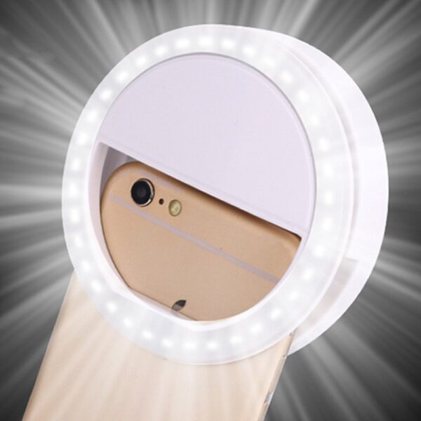 Lampu LED Smartphone Selfie Ring Spotlight Flash Lamp - B3A - White - Gambar 4