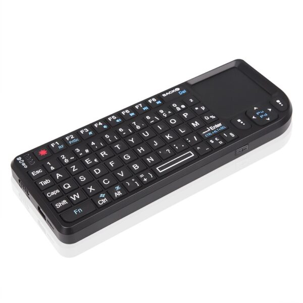 Keyboard HotLouse Wireless Mini Keyboard Pointer 2.4GHz Dengan Touch Pad - Black - Gambar 3